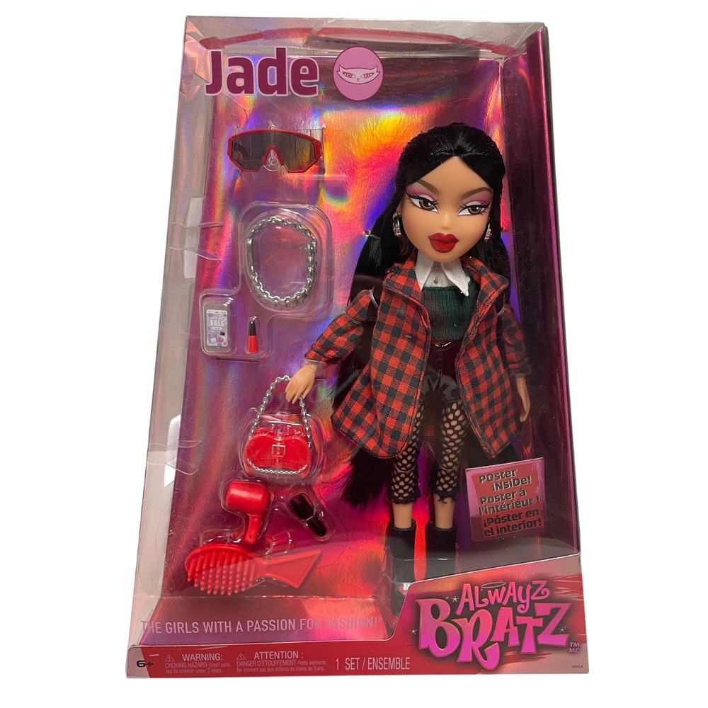 Alwayz Bratz Jade Fashion Doll MGA Entertainment 505228 Red Plaid Jacket New